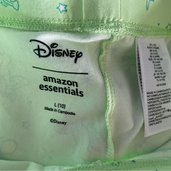 Disney girls Green princess and the frog Patterned Leggings size large 10 - Picture 6 of 9